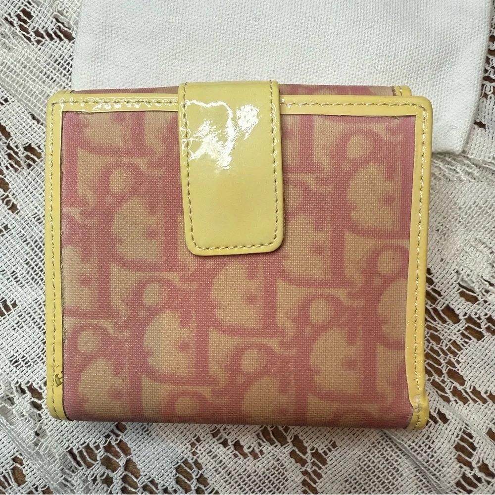 Dior Pink Trotter Print with Yellow Trim